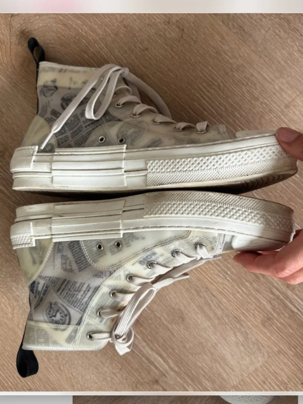 Dior B23 High 'Newsprint' Sneakers